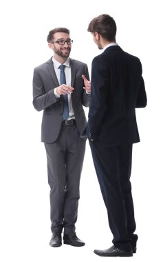 Tam gelişim. İş ortakları bir şey tartışıyor.
