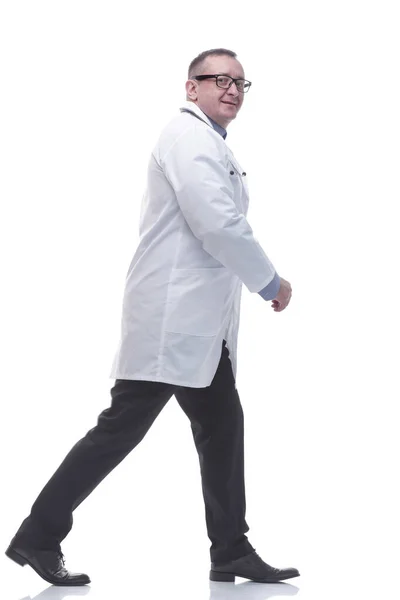 In full growth. confident male doctor striding forward — Stock Photo, Image