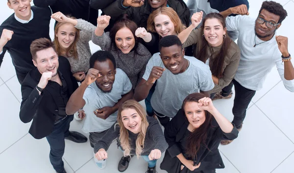 Large group of diverse young people looking at the camera . — Stock Photo, Image