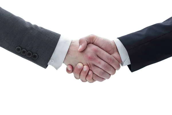 Close up.handshake des partenaires commerciaux sur un fond clair — Photo