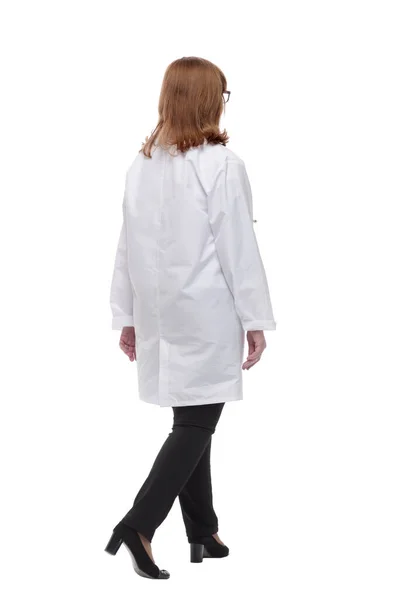 Visão traseira. uma médica qualificada a afastar-se — Fotografia de Stock