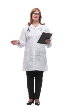 Kalifiye bayan doktor not alıyor..