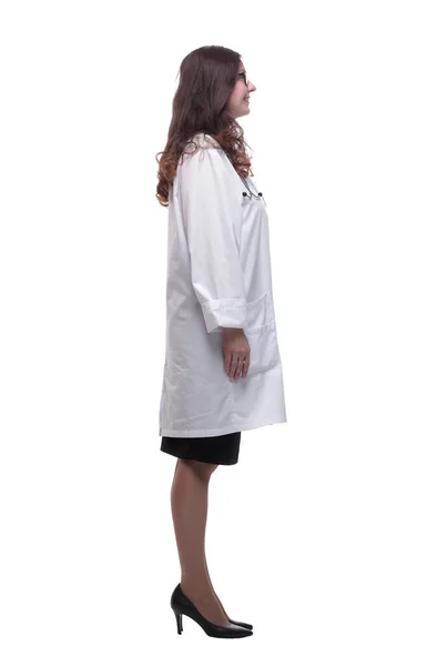 Friendly doctor looking at the camera . isolated on a white — Stock Photo, Image