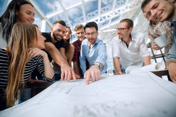 Team of architects is discussing a new project — Stock Photo, Image