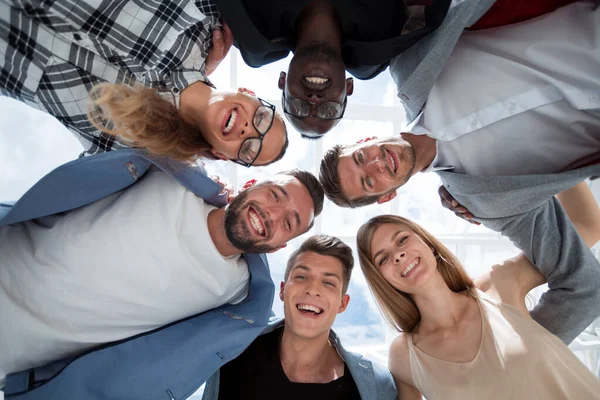 Bottom view.group of successful business people. — Stock Photo, Image