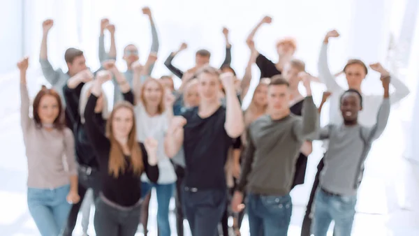 Immagine di sfondo di un gruppo casuale di giovani felici — Foto Stock