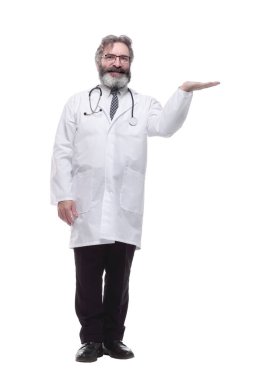 Dost canlısı doktor onaylıyor. bir beyaz üzerinde izole
