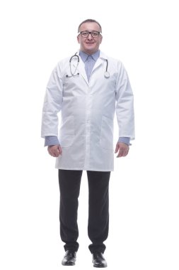 Tam gelişim. Dost canlısı erkek doktor sana bakıyor.