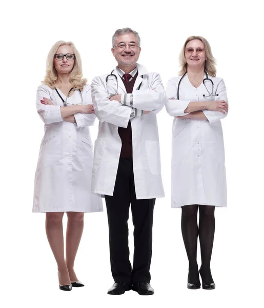 Bir grup farklı doktor aynı yöne bakıyor. — Stok fotoğraf