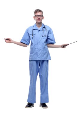 Tam gelişim. Ciddi bir doktor sana bakıyor. .