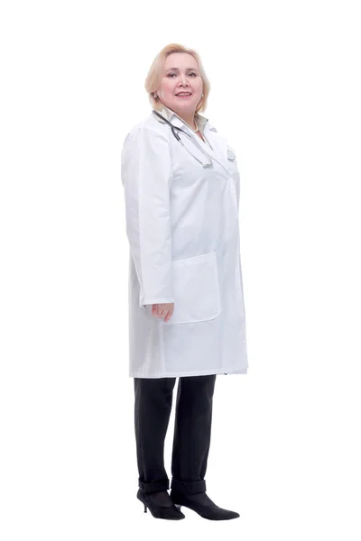 Belle attrayant heureux sourire femme médecin infirmière — Photo