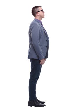 Genç bir iş adamının yan görüş profili