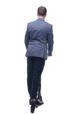 Keyifli, gülümseyen bir adamın arka manzarası.