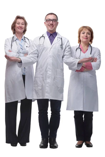 Retrato del grupo de colegas sonrientes del hospital de pie juntos —  Fotos de Stock