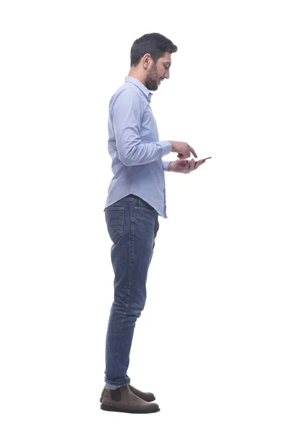 Hombre casual hablando en un teléfono móvil. —  Fotos de Stock