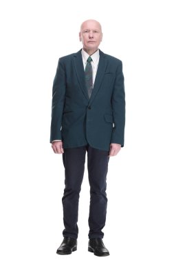 Takım elbiseli hoş bir adam. beyaz arkaplanda izole edilmiş.