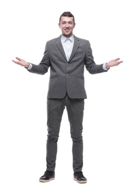 Tam gelişim. Yakışıklı genç bir iş adamı..