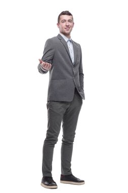 Tam gelişim. Yakışıklı genç bir iş adamı..