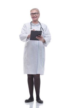 Tam gelişim. gülümseyen bir terapist.