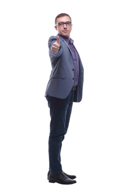 Formalite giymiş yakışıklı genç adam seni işaret ediyor.