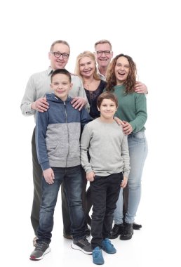 Tam gelişim. Mutlu aile bir arada.