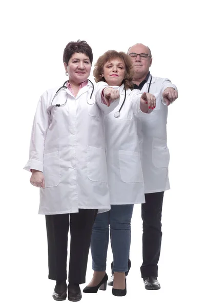 In full growth. group of medical colleagues standing in a row — Stock Photo, Image