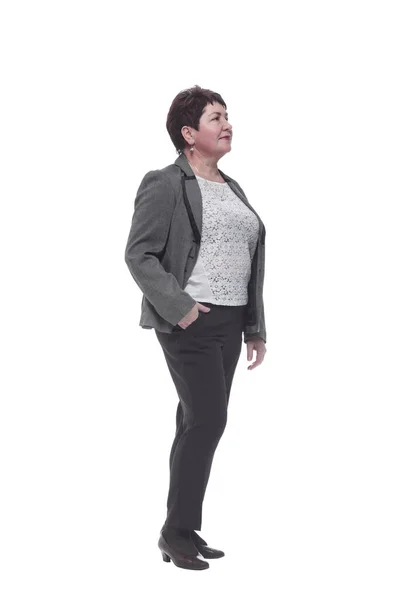 In vollem Wachstum. selbstbewusste erwachsene Frau in lässiger Kleidung — Stockfoto