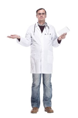 Dijital tabletle tam donanımlı bir doktor..