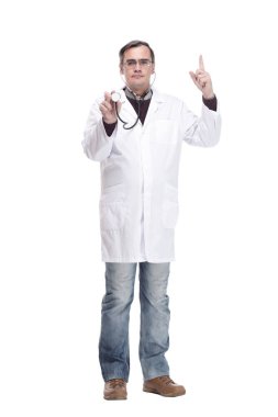 Dijital tabletle tam donanımlı bir doktor..