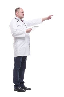 Sayısal tabletle yetkin bir doktor..