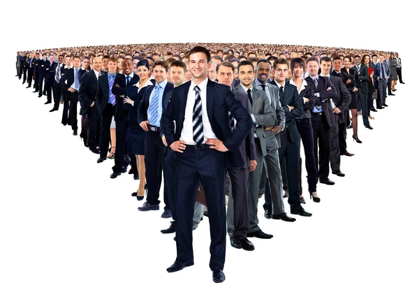 Большая группа бизнесменов — стоковое фото