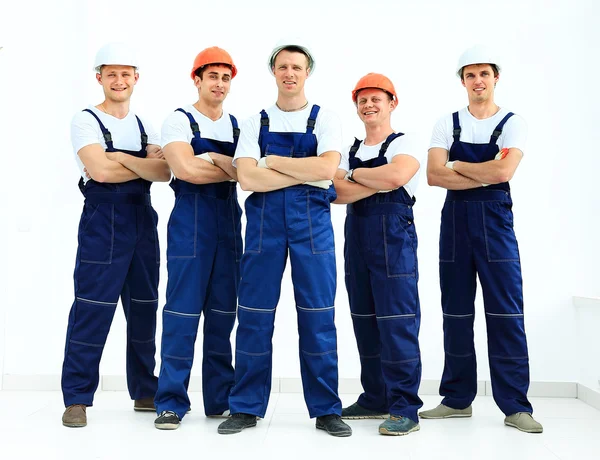组的专业工业工人 — 图库照片