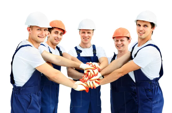 Group of professional industrial workers — Stock Photo, Image