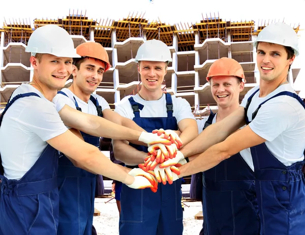 Grupo de trabalhadores da construção profissional — Fotografia de Stock