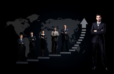 iş takım bir grafik üzerinde duruyor
