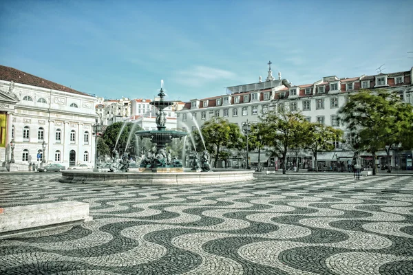 Lisboa, Portugal en la Plaza Rossio. — Foto de Stock