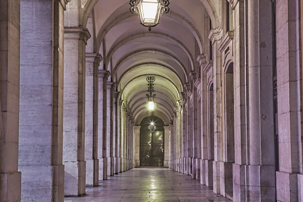 The Praca do Comercio or Commerce Square is located in the city — Stock Photo, Image