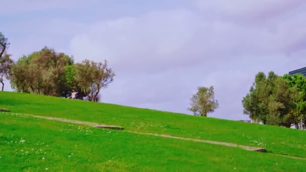 Eduardo VII park and gardens in Lisbon, Portugal time-lapse — Stock Video