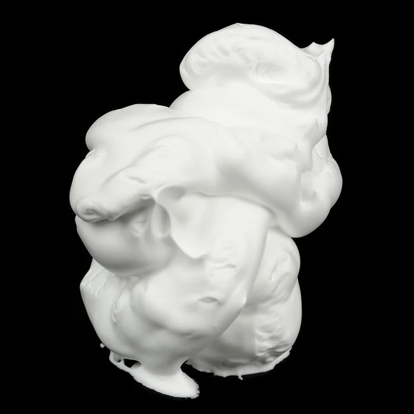 Shaving Foam on Black Background — Stock Photo, Image