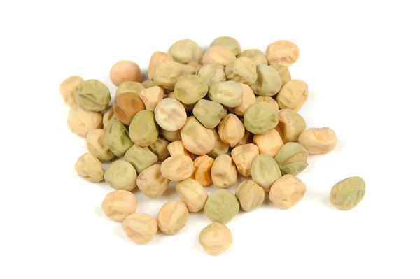 Green Peas Seeds Isolated on White Background — Stock Photo, Image