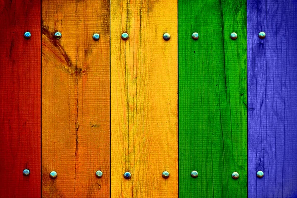 Tablones de madera multicolores brillantes —  Fotos de Stock