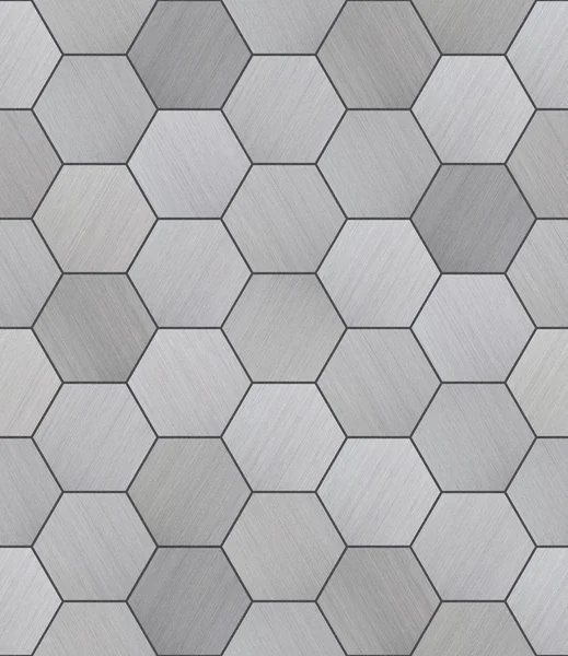 Шестиугольная бесшовная текстура из алюминиевой плитки — стоковое фото