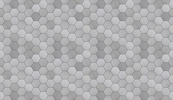 Futuristic Hexagonal Aluminum Tiled Seamless Texture — Stock Photo, Image
