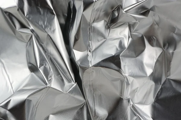 Crumpled Aluminum Foil — Stock Photo, Image