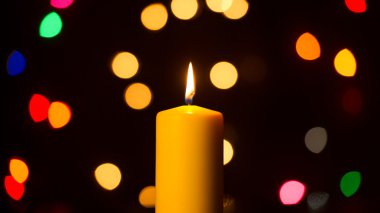 Yanan muma Holiday Lights arka plan