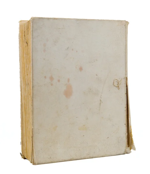 Vecchio libro copertina isolata su sfondo bianco — Foto Stock