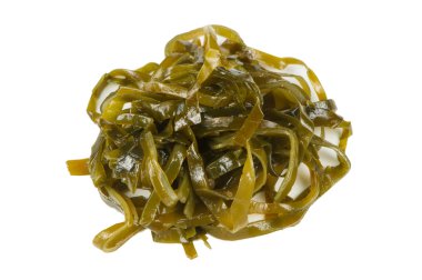 Beyaz arka plan üzerinde izole Laminaria (Kelp) yosun