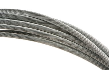 Çelik Bisiklet fren kablo beyaz arka plan üzerinde