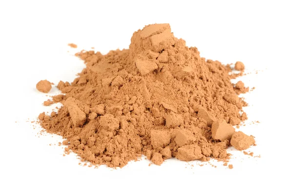 Cocoa Powder Isolated on White Background — Stock Photo, Image