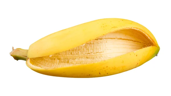 Banaan huid geïsoleerd op witte achtergrond — Stockfoto